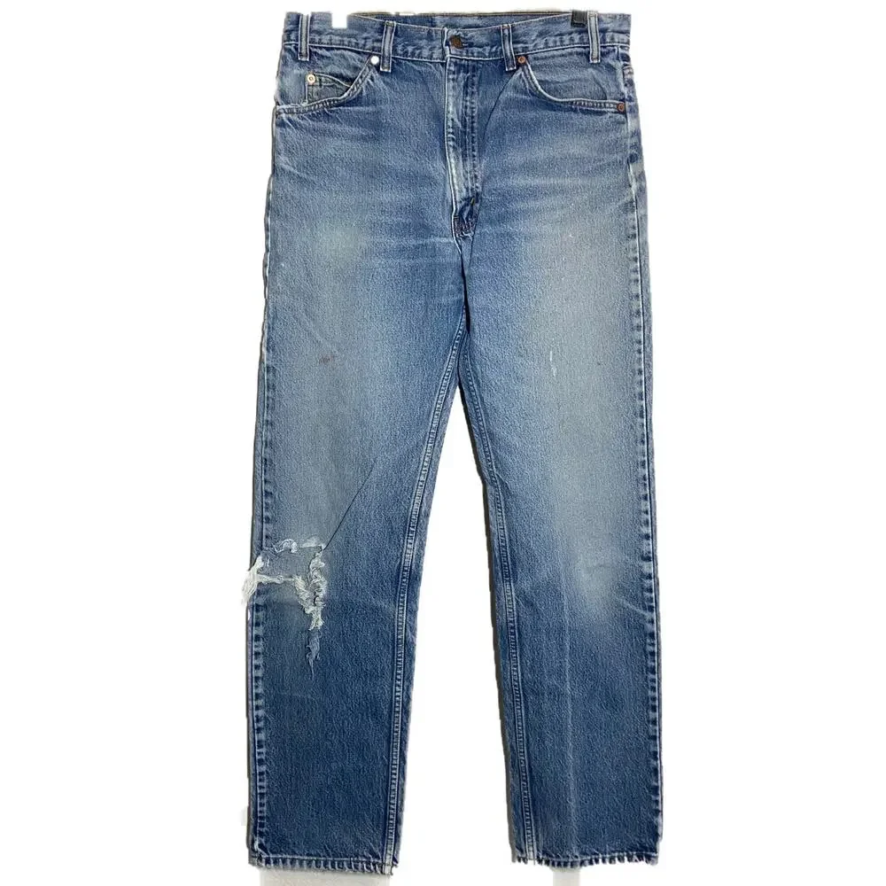 Vintage Levi's Orange Tab 505 Jeans 100% Cotton Relaxed Straight 5-Pocket 35x34
